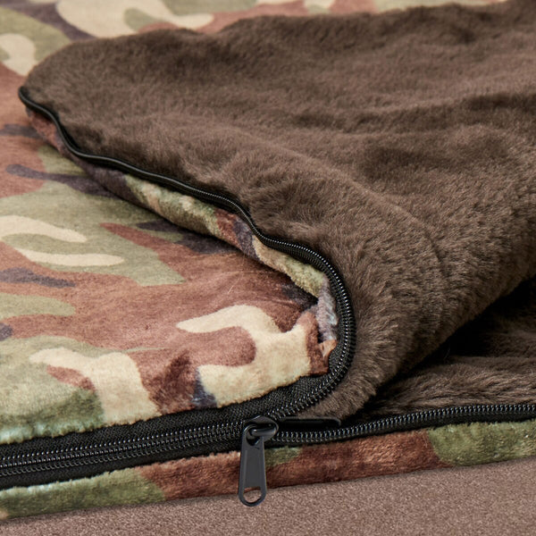 Northwest Cloud Touch Faux Fur Slumber Bag 137 X 142 Cm, Camoflauge