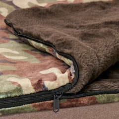 Northwest Cloud Touch Faux Fur Slumber Bag 137 X 142 Cm, Camoflauge