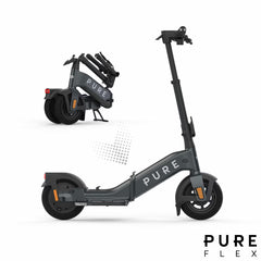 Pure Flex Folding Electric Scooter in Charcoal Grey