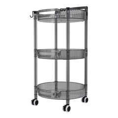1pc 3-layer Slim Rolling Storage Cart with 4-Wheel Mobility, Practic Plastic Kitchen Storage Trolley with Handle and Hook, Multifuctional Shelving Unit Storage Rack Oganizer for Snack, Book, Sundries in Bathroom, Bedroom, Kitchen & Home Organization