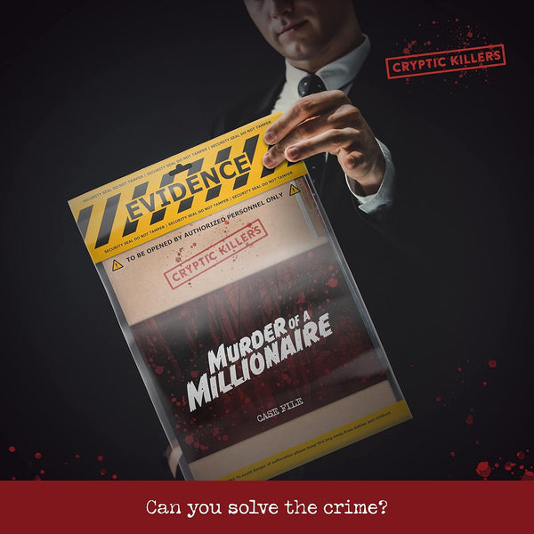 Cryptic Killers Unsolved Murder Mystery Game - Cold Case Files Investigation Detective Clues/Evidence - Solve the Crime - for Individuals, Date Nights & Party Groups - Murder of a Millionaire