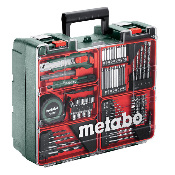 Metabo 18V Cordless Hammer Drill with Two 2.0Ah Batteries and Accessory Kit
