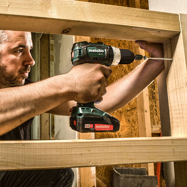 Metabo 18V Cordless Hammer Drill with Two 2.0Ah Batteries and Accessory Kit
