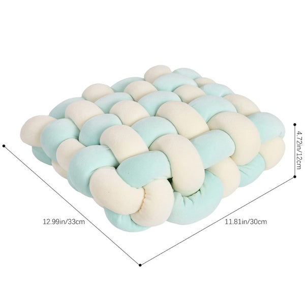 2,4pcs Velvet Hand-Knotted Square Decorative Pillows, Square Soft Chair Pad, Chair Cushion Seat Cushion Sofa Backrest, Booster Cushion, Dining Chair Cushion (30 x 33 x 12cm)
