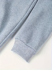Fashion Street Style Set, Casual Versatile Jacquard Hooded Sweatshirt And Long Pants 2pcs Outfit, Men'S Clothing