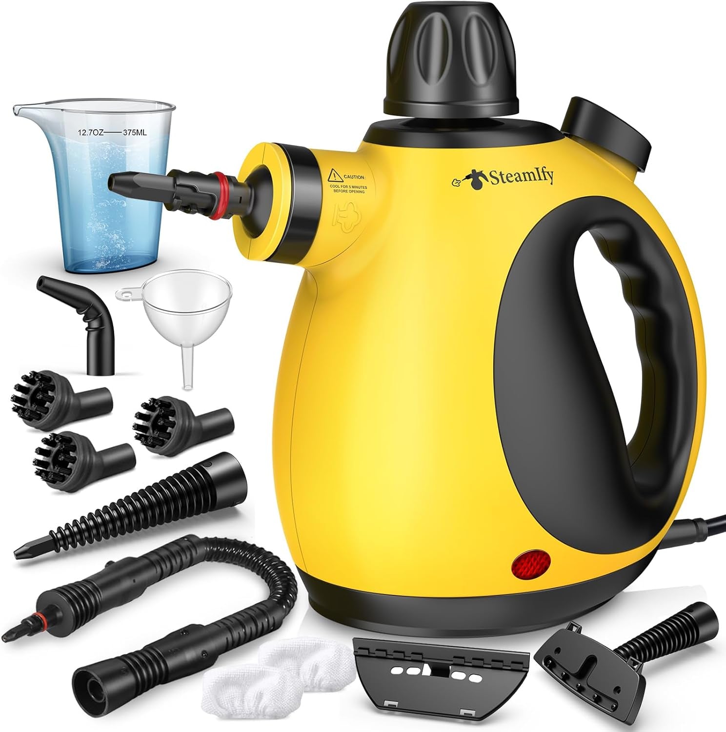 Handheld Pressurized Steam Cleaner with 11-Piece Accessory Set, Multi-Surface Steamer for Cleaning