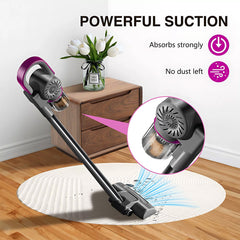 4-in-1 Handheld Vacuum Cleaner Ultra Lightweight Cordless Stick Vacuum, 8000 Pa Powerful Suction- High-Speed Motor, Vacuuming & Mopping & Sweeping, Suitable for Home, Carpets, Pet Hair Cleaning, Easy to Operate and Store,60dB Low Noise, 3000 mAh, Carpet C