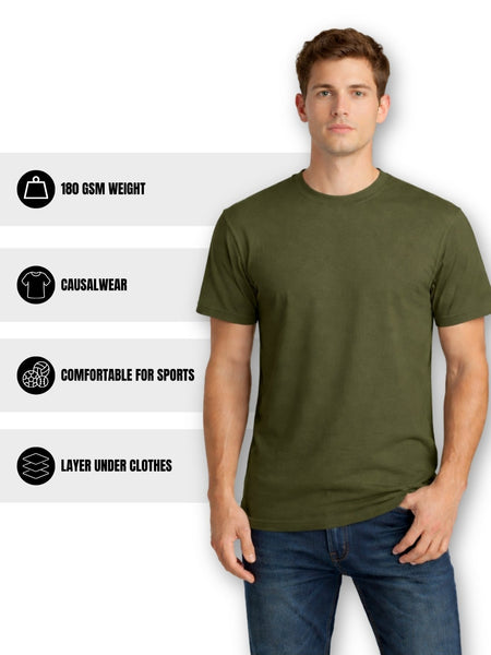 5 / 10 Pack Men'S Cotton T-Shirts – Super Soft Breathable Stretch Tees – Durable Comfort Fit Casual, Work or Sports Men'S Tops Multipack – Local UK Shipping