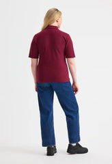Uneek Clothing UC106 Women's Classic Short-Sleeved Poloshirt - Uniform, Casual or Office Wear | 50/50 Cotton Polyester | Plain Tee Top for Ladies, Side Vents