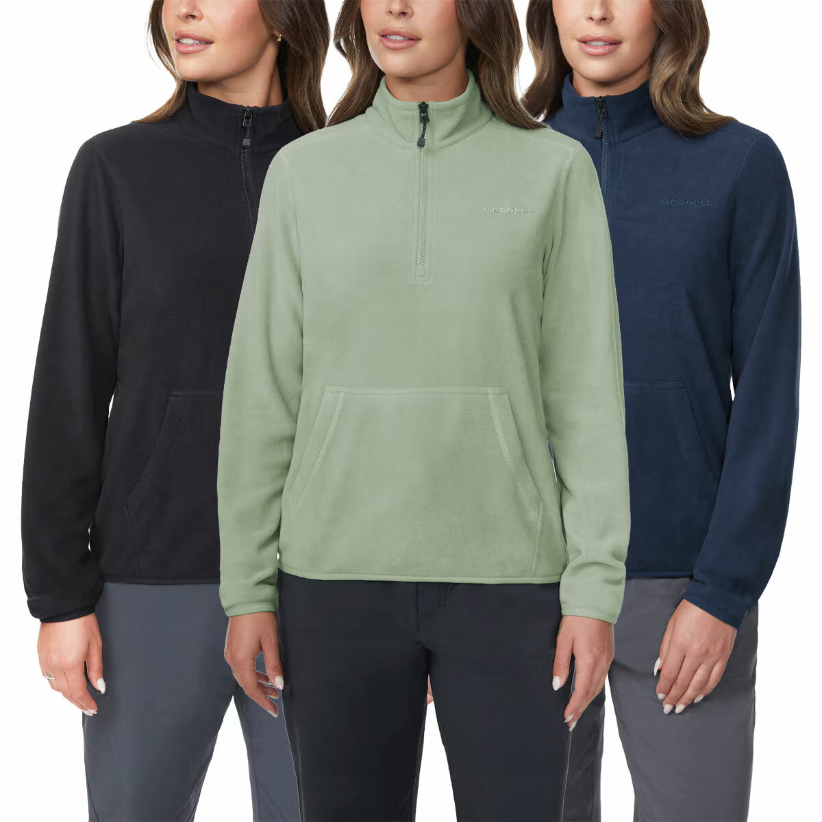 Merrell Ladies 1/4 Zip Fleece in Navy