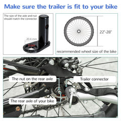 2-Seat Child Bike Trailer Bicycle Wagon for Kid W/ Seat Belt Hitch Coupler