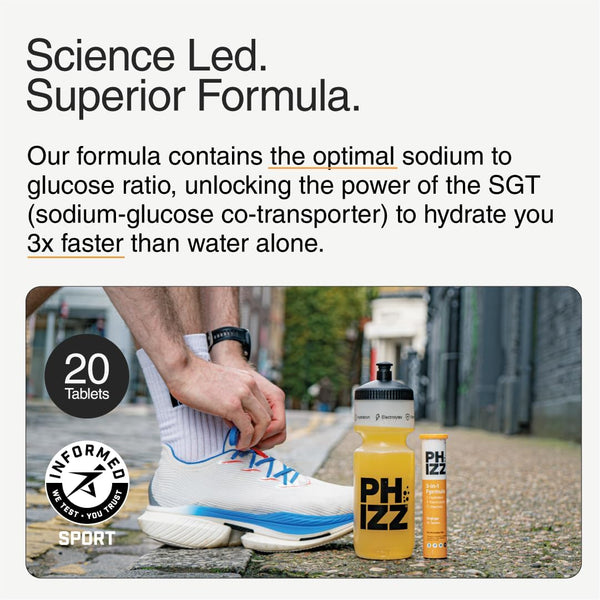 Phizz Electrolytes, Multivitamin & Hydration Tablets - 20 Effervescent Rehydration Electrolyte Tablets - 18 Vitamins & Minerals, Vitamin C, Vegan, Vegetarian & Low Calorie (Orange, 20 Count)