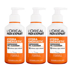 L'Oréal Paris Men Expert Hydra Energetic Energising Gel Cleanser 3 X 260Ml