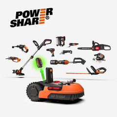 WORX Landroid S WR184E Robot Lawn Mower for Small Gardens up to 400M2 / Automatic Robotic Lawn Mower for Manicured Lawn with Application Control, Wifi Connectivity, 20-50Mm Cutting Height Range