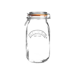 Kilner Clip Top Jar 1.5 Litre (1500 Ml) Airtight Glass Storage Jar for Preserving Fruits Vegetables Coffee Tea Rice Flour Nuts Pasta