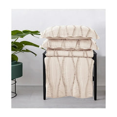 Luxury 3-Piece Embossed Quilted Bedspread Set – Super Soft All-Season Microfiber Comforter with Matching Pillow Shams, Elegant Wave Design, Bed Throw Single Double King Size, Lightweight Yet Warm Modern Bedding Set, Ideal for Modern or Traditional Homes