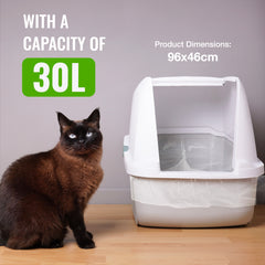 Ecobag Cat Litter Tray Liners - 30L - Heavy Duty Cat Litter Bags, Recycled Litter Liners, Durable Cat Tray Liners Easy to Dispose