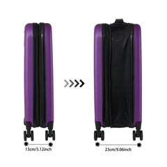 Foldable 20 Inch Trolley Luggage, Compact Carry-On Travel Suitcase, Durable Collapsible Luggage with Adjustable Handle, Ideal for Holiday Vacations, Train Journeys and Easy Storage At Home, 1pc