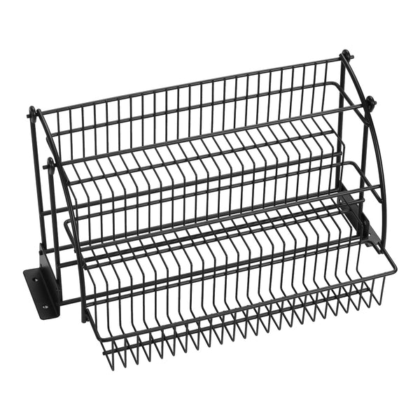 3-Tier Pull Down Spice Rack - Retractable Carbon Steel Organizer (Easy Install, Space-Saving for Kitchen Cabinet/Pantry) - Ships from Local Warehouse