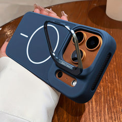 Phone Case - New Orange Premium Magnetic Wireless Charging Phone Case with Metal Stand for Iphone 17 16 15 Pro Max Air 16 Plus Shockproof Armor with Breathable Heat Dissipation And Lens Protection