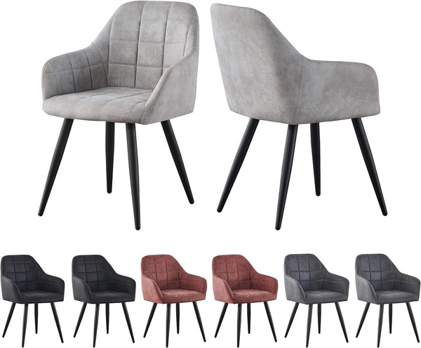 mcc direct 2x Faux Matte Suede Leather Dining Chairs Accent Chairs home & restaurants Adrian