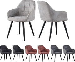 mcc direct 2x Faux Matte Suede Leather Dining Chairs Accent Chairs home & restaurants Adrian