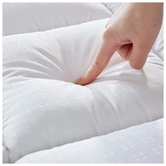1pc Hotel Quality 10cm Mattress Topper Extra DeepThick Bounce Back Deep Fitted Bed Mattress Pad Quilted Box Stitched with Corner Elasticated Straps Breathable 4 Inches Luxury Mattresses Toppers for Ultimate Comfort, Deep Pocket Elasticated Straps Mattress
