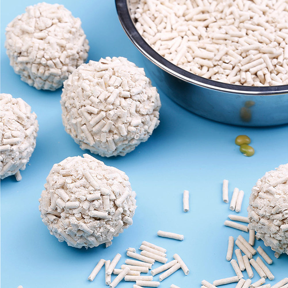 2.4Kg/6L Tofu Cat Litter Clumping, Toilet Flushable Easy Clumping Tofu Litter, 2mm