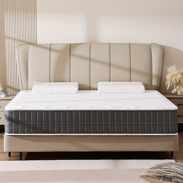 Single/Small Double/Double/King 20cm/25cm Comfortable Mattress, Rhombus White, Medium Firm Mattress 7 Layerss, No-Noise Innerspring Pocket Springs, Suitable for Bedroom, Breathable, Relaxing, Bedroom Furniture, Christmas Decorations Mattress In A Box