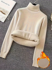 Women's Elegant Casual Cardigan Sweater-Long Sleeve,, High Collar, Keep Warm, Stylish Top for Cold Weather
