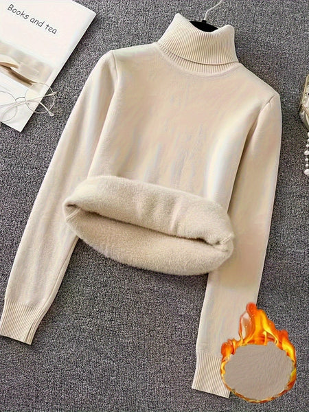 Women's Elegant Casual Cardigan Sweater-Long Sleeve,, High Collar, Keep Warm, Stylish Top for Cold Weather