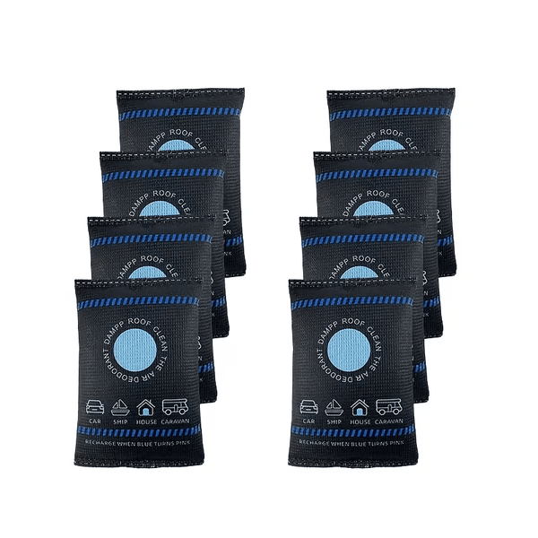 4Pcs Reusable Dehumidifier Bags | Suitable for Home, Vehicles, Travel RVs, Absorbs Moisture, Prevents Humidity and Condensation, Paper Material, No Electricity Needed