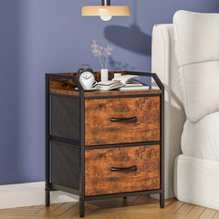 2 Drawers Bedside Table, Small Nightstand For Bedroom, Chest Of Drawers Bedroom, Storage Drawers For Living Room, Hallway