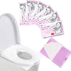 10/50/100pcs Disposable Toilet Seat Covers Flushable Pocket Size Portable Portable Disposable Toilet Seat Protectors with Pocket Pack Design, Hygienic Toilet Pad for Travel, Hotels, Camping, airplanes, Public Restrooms - Compatible with Most Toilets, Camp