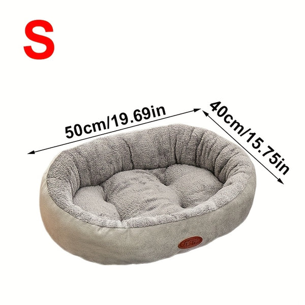 Luxury Soft Washable Pet Bed - Plush Warm Dog & Cat Cushion with Rounded Edges, Cozy Modern Bed for Small to Large Pets, Durable Easy-Clean Fabric, S/M/L/XL Sizes, Indoor/Outdoor Use, No Assembly Required, Ideal for Puppies & Kittens, Puppy Bed