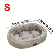 Luxury Soft Washable Pet Bed - Plush Warm Dog & Cat Cushion with Rounded Edges, Cozy Modern Bed for Small to Large Pets, Durable Easy-Clean Fabric, S/M/L/XL Sizes, Indoor/Outdoor Use, No Assembly Required, Ideal for Puppies & Kittens, Puppy Bed