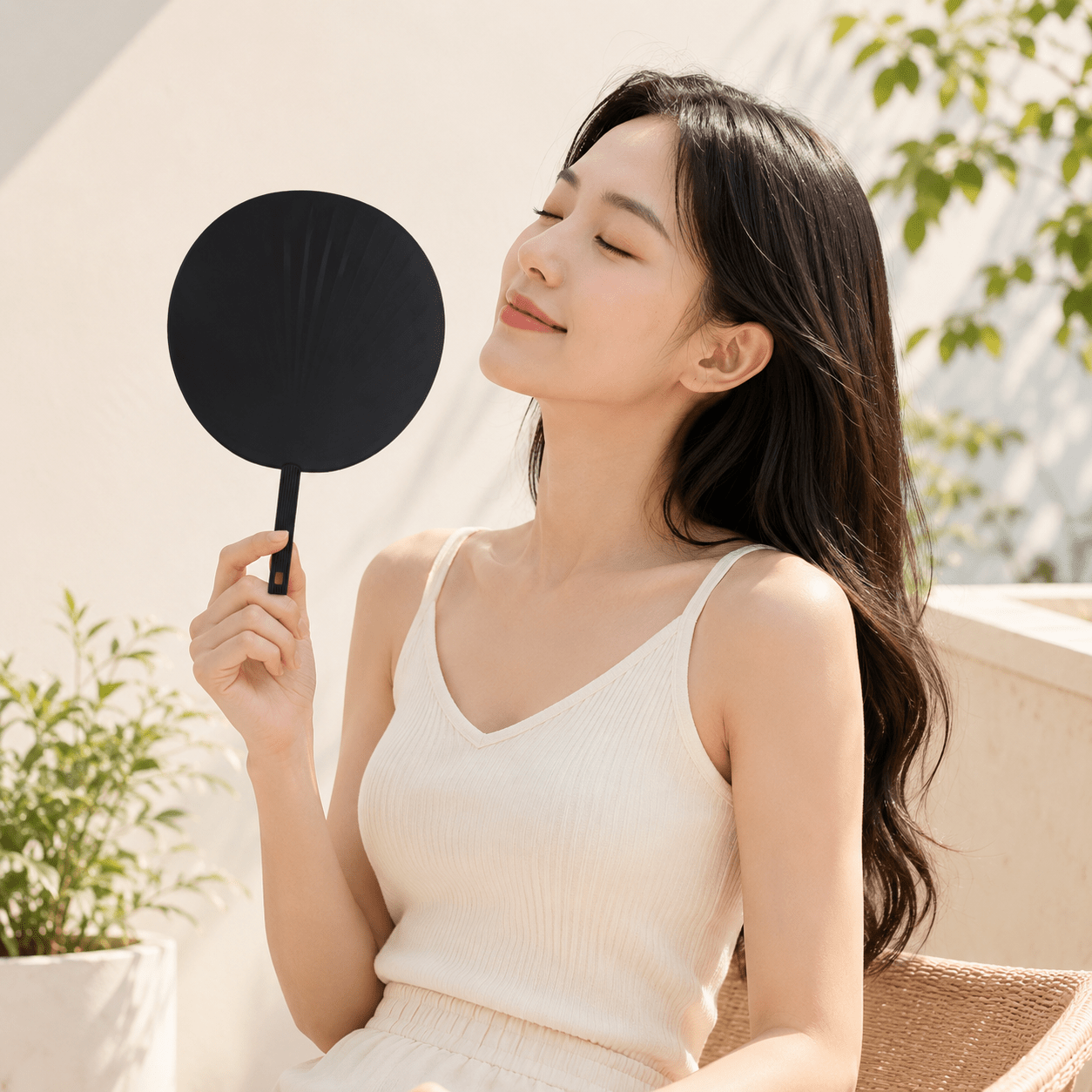 A2Z Large Hand Fan Lightweight Flexible Cooling Fan Portable Manual Fan Wide Surface Design for Travel Outdoor Events Holidays Summer Everyday Use