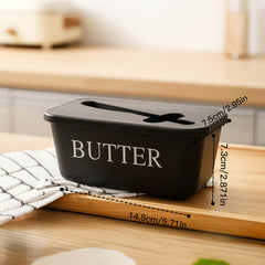 Butter Box Set with Professional Stainless Steel Spreader | Food & Snack Storage Container, Fridge Organizer Box - Ideal for Butter & Kitchen Use