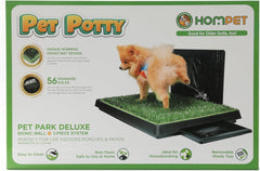 Hompet Dog Toilet Indoor Puppy Training Pad, Dog Potty Pet Training Grass Mat, Removable Waste Tray for Easier Clean Up, Non-Toxic Artificial Turf, (76×51 Cm)