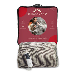 Dreamland Relaxwell Deluxe Faux Fur Heated Throw, Silver Zebra