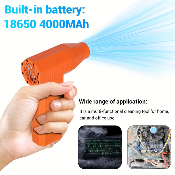 High Speed Violent Turbo Fan High Power Car Dust Blower Multifunctional Portable Violent Camping Fan Handheld Outdoor Camping Hair Dryer, Brushless Motor Turbofan Violent Fan High Speed Turbo Fan, Dust Buster, Air Buster