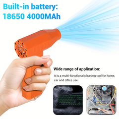 High Speed Violent Turbo Fan High Power Car Dust Blower Multifunctional Portable Violent Camping Fan Handheld Outdoor Camping Hair Dryer, Brushless Motor Turbofan Violent Fan High Speed Turbo Fan, Dust Buster, Air Buster