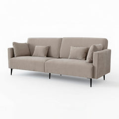 MOONAP Monroe Beige Fabric 4 Seater Sofa