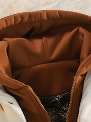 Autumn and Winter Outdoor Leisure Fashion Fake 2pcs Hooded Insulated Warmth Couple's Vest