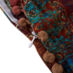 18x18 Inch Reversible Turkish Pattern Pillows (Set of 2 with Inserts) - Romantic Turkey Boho Floral Double Sided Design, Premium Polyester Cover & Fill, Decorative Accent Pillows for Sofa, Chair, Bedroom