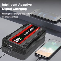 Portable Car Jump Starter Battery Power Bank Emergency Booster with LED Light 12V Auto Starting Device Support Starting 12V Gasoline Cars Up to 3.0L