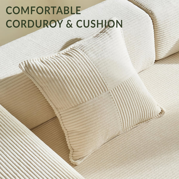 Foldable Sofa Bed 200cm Wide XXL Bed, Modular Floor Sofa, Corduroy Cloud Sofa With Metal Frame, 3-seater Guest Bed, Foldable, Non-slip, Washable ( 200cm (3-seater))