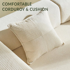 Foldable Sofa Bed 200cm Wide XXL Bed, Modular Floor Sofa, Corduroy Cloud Sofa With Metal Frame, 3-seater Guest Bed, Foldable, Non-slip, Washable ( 200cm (3-seater))
