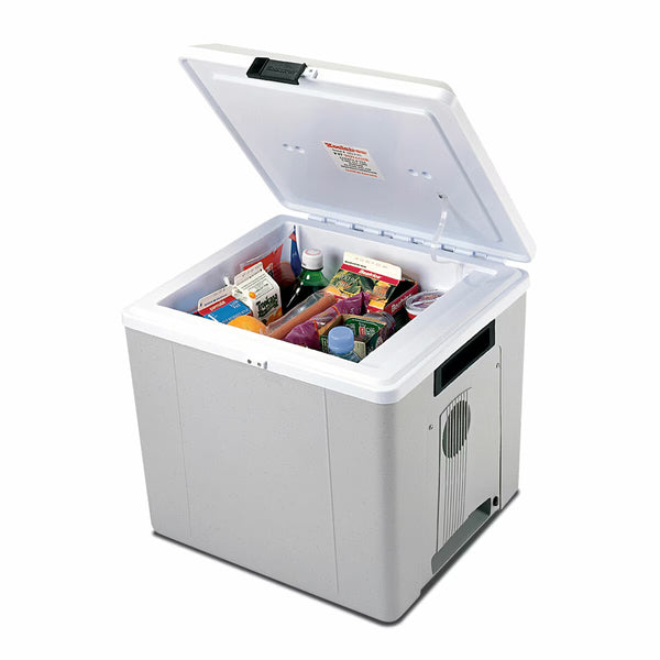 Koolatron 12V Electric Cooler 27L, Cool/Warm Box with Adjustable Strap in Grey