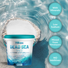 PSN Dead Sea Salt Fine in Bucket – Pure Natural Mineral-Rich Bath Salt for Relaxation, Foot Soaks, Stress Relief & Muscle Recovery – Premium Spa-Grade Salt